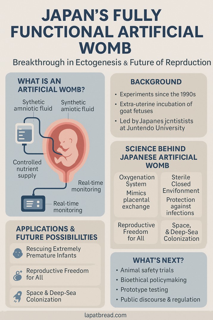 Japan has unveiled the world’s first fully operational artificial womb,